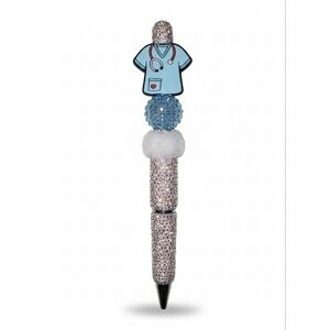 Nurse Bling Pen Blue & Silver